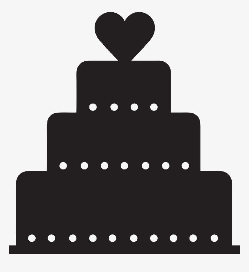 Wedding Party Silhouette Clip Art - Wedding Cake Silhouette Clip Art