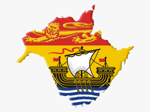 Nb Flag-contour - New Brunswick Flag Map