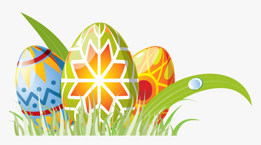 Easter Eggs In Grass Clipart - E