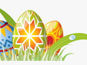 Easter Eggs In Grass Clipart - Easter Eggs In Grass Png