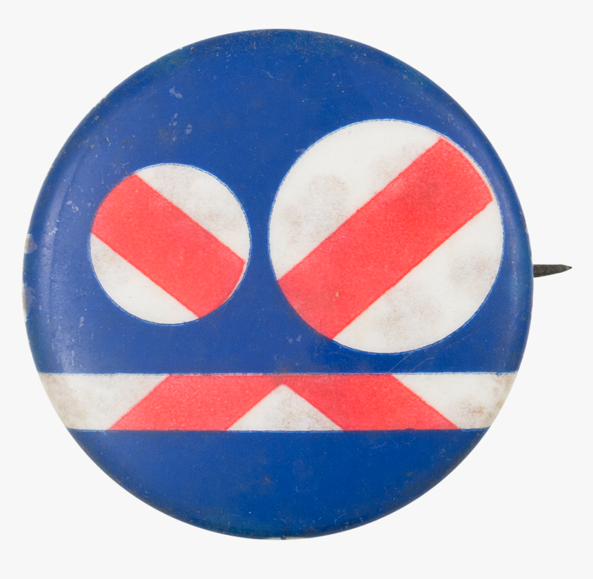 Blue Over Red Lines Vote Art Button Museum - Circle