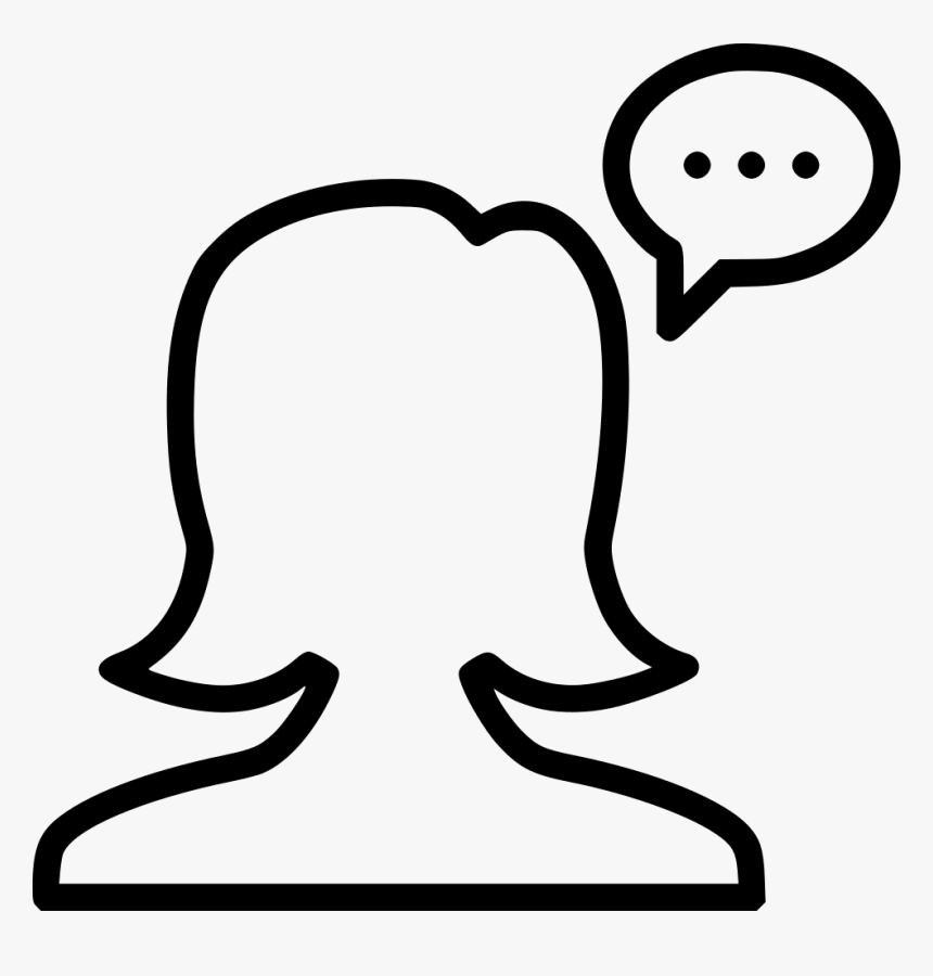 Woman Girl Female Chat Message Talk Im Png Icon Free - Icon