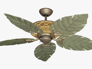 Picture Of Tiki Antique Bronze With - Tropical Dixie Belle Ceiling Fan With Light