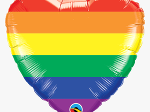 Rainbow Heart Foil Balloon - Rainbow Love Hearts