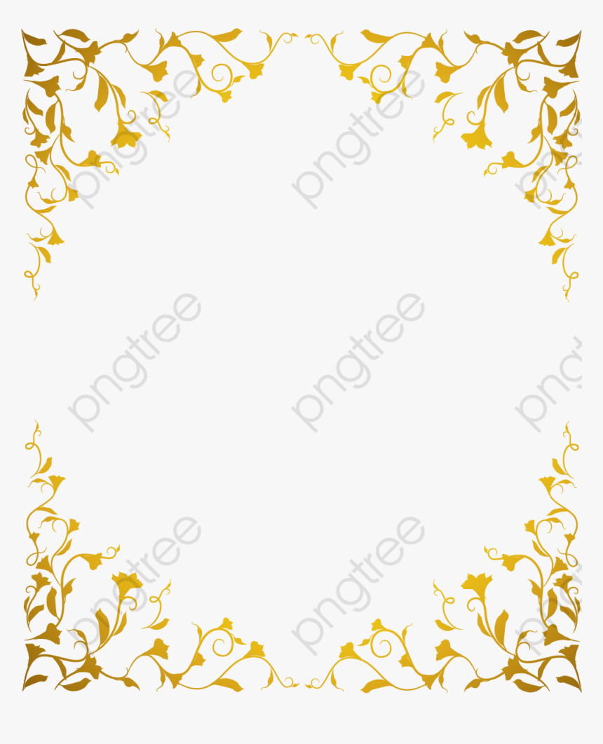 Gold Png Vector Pattern Frame Golden And - Vector Image Of Bride