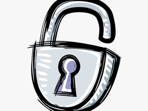 Vector Illustration Of Padlock Lock Mechanical Security - Security Clipart