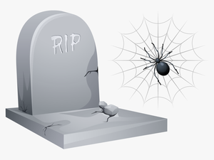 Halloween Tombstone Png - Rest In Peace Spider