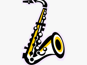Vector Illustration Of Saxophone Brass Single-reed - Love Saxophone