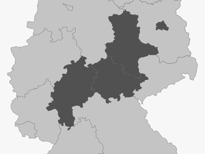 Landlocked German States With No External Borders - Germany Borders Png