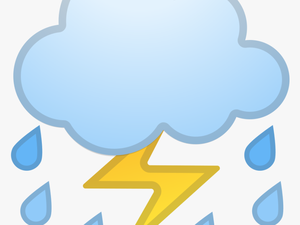 Cloud With Lightning And Rain Icon - Temporale Emoji