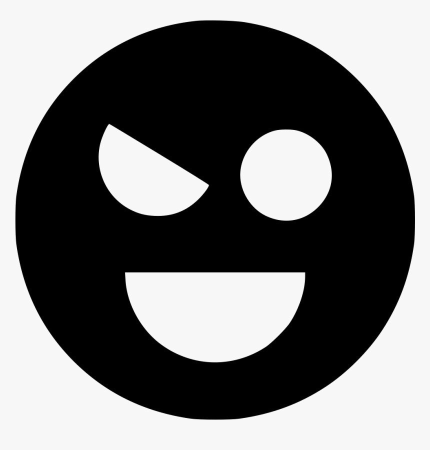 Evil Smile S - Smiley Black And White Icon