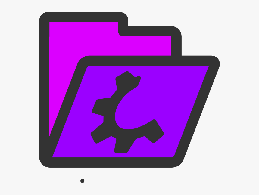 Open Violet Folder Svg Clip Arts - Icon Folder Cute Purple