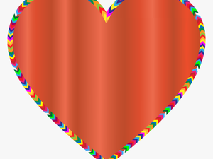 Transparent Rainbow Border Clipart - Rainbow Heart Clipart