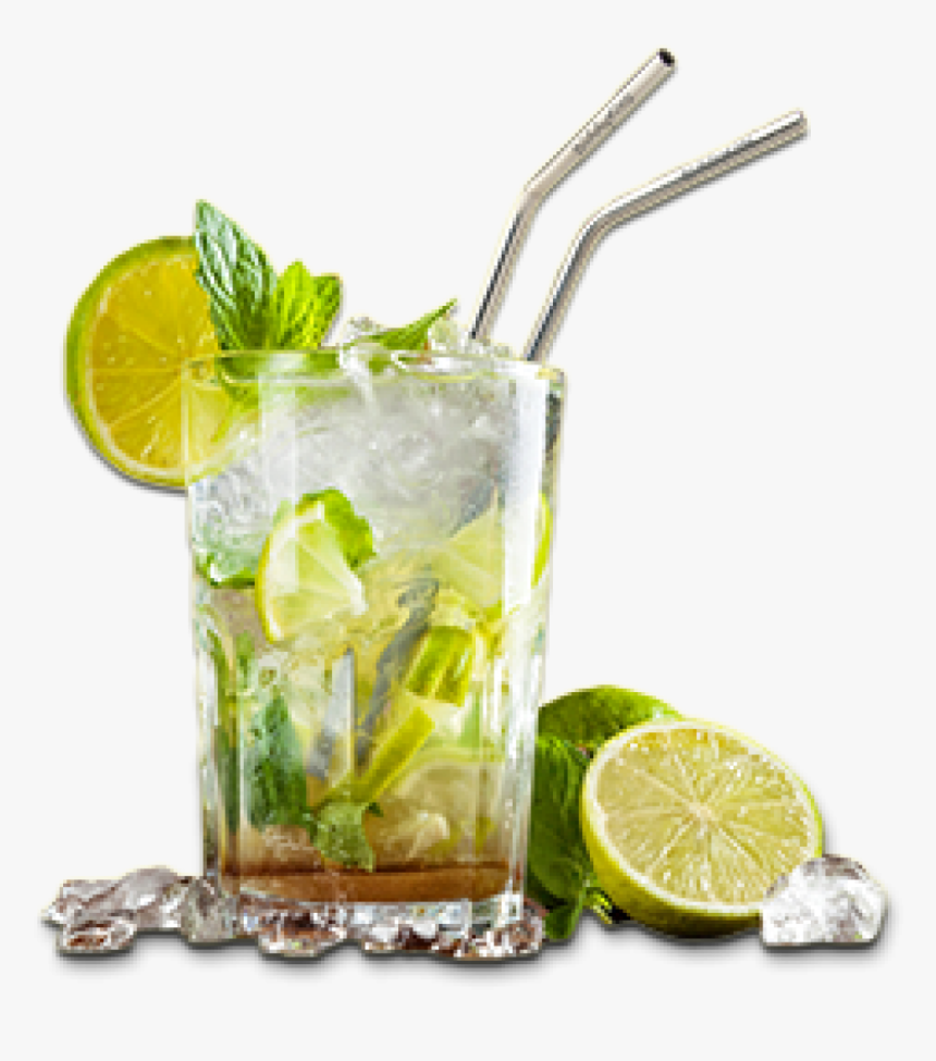 Drink With Stainless Straw Png