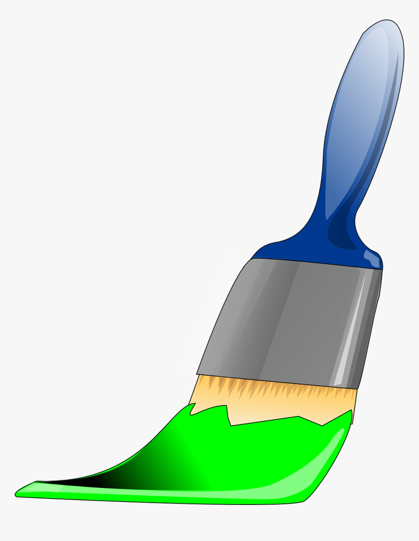Paint Paintbrush Green Brush Png