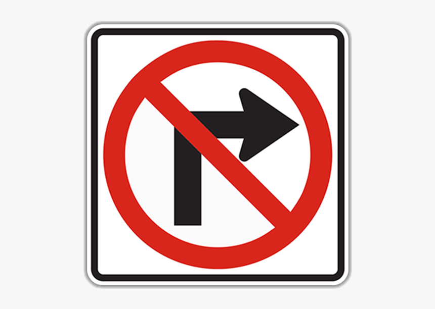 No Right Turn - Flash Cards Of Traffic Signals