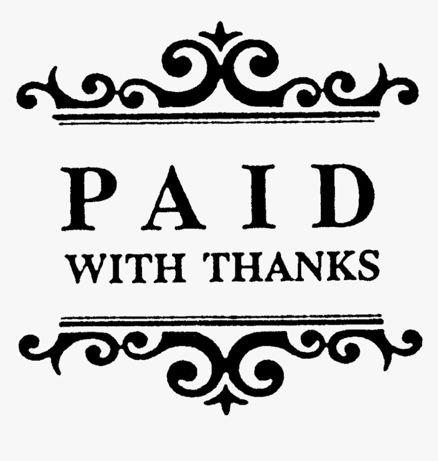Paid With Thanks Rubber Stamp 
 Title Paid With Thanks - Spirulina