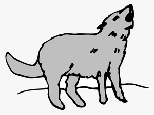 Gray Animal Coyote Howling - Coyote Clipart Png