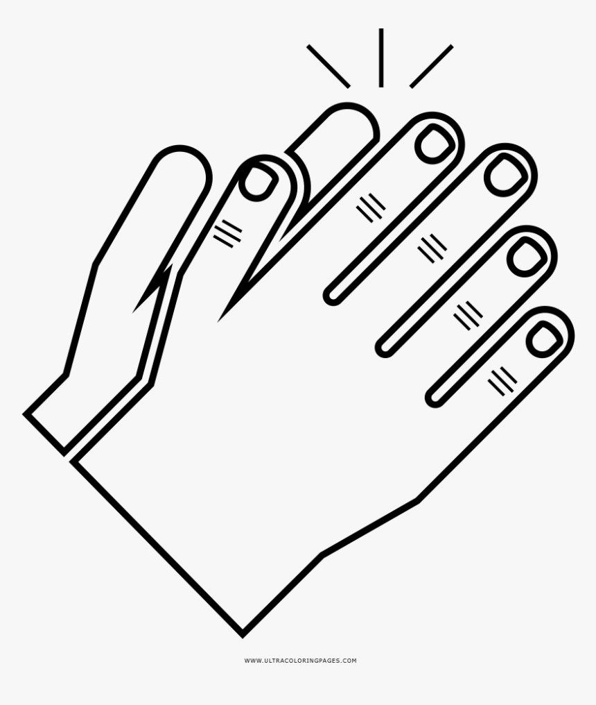 Clapping Hands Coloring Page 
