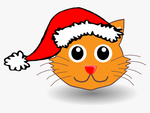 Cat In The Hat Hd Photo Clipart - Christmas Cat Clipart