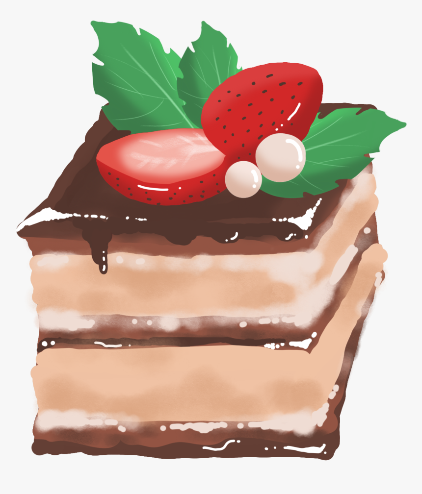 Strawberry Chocolate Cake Png An