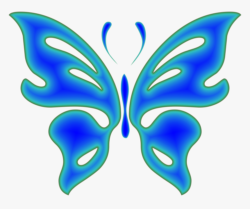 Blue Radiative Butterfly Clip Ar