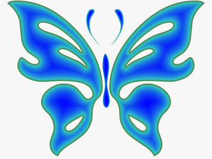 Blue Radiative Butterfly Clip Arts