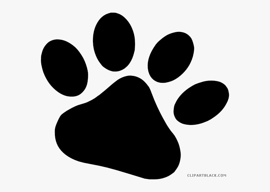 Dog Paw Prints Animal Free Black