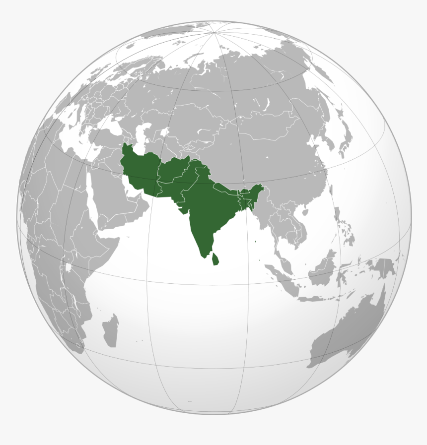 Asia Map Png - Pakistan Map On Globe