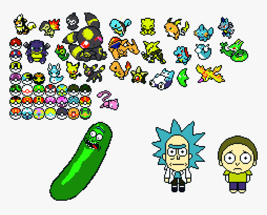 Transparent Rick And Morty Characters Png - Rick And Morty Pixel Art