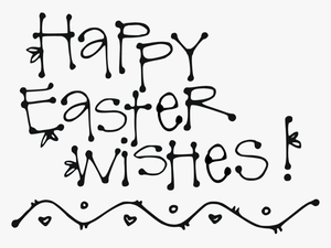 Transparent Free Easter Clipart - Calligraphy