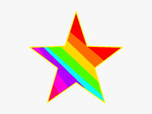 Rainbow Stars Clipart - Graphic Design