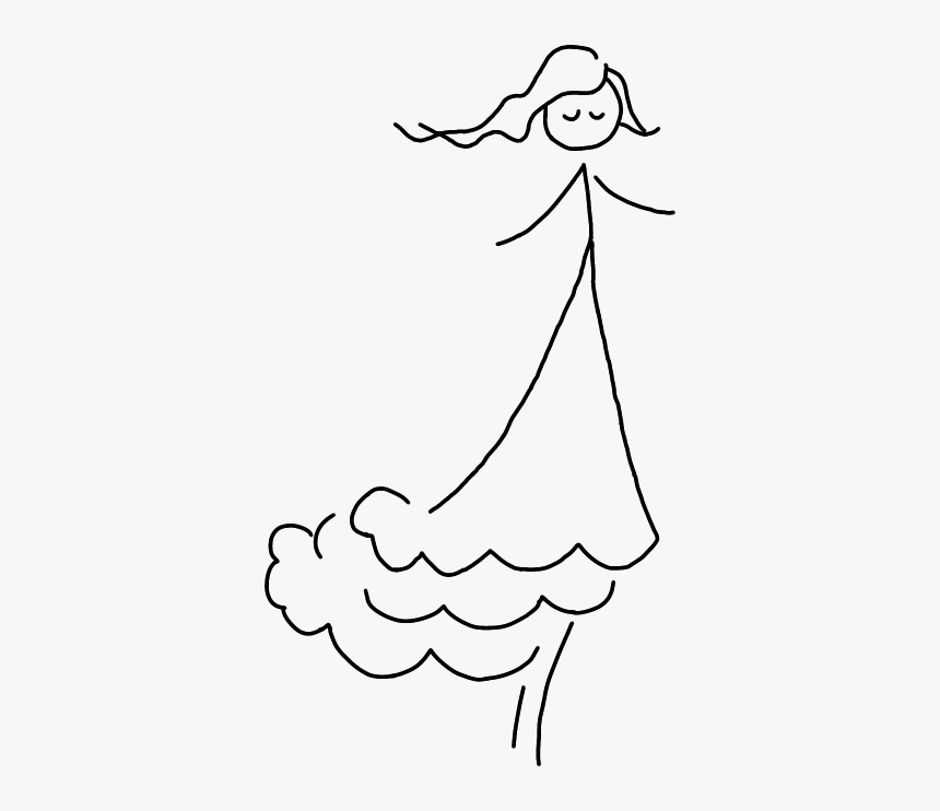 #sticker #png #tumblr #asthetic #dress #stickfigure - Line Art