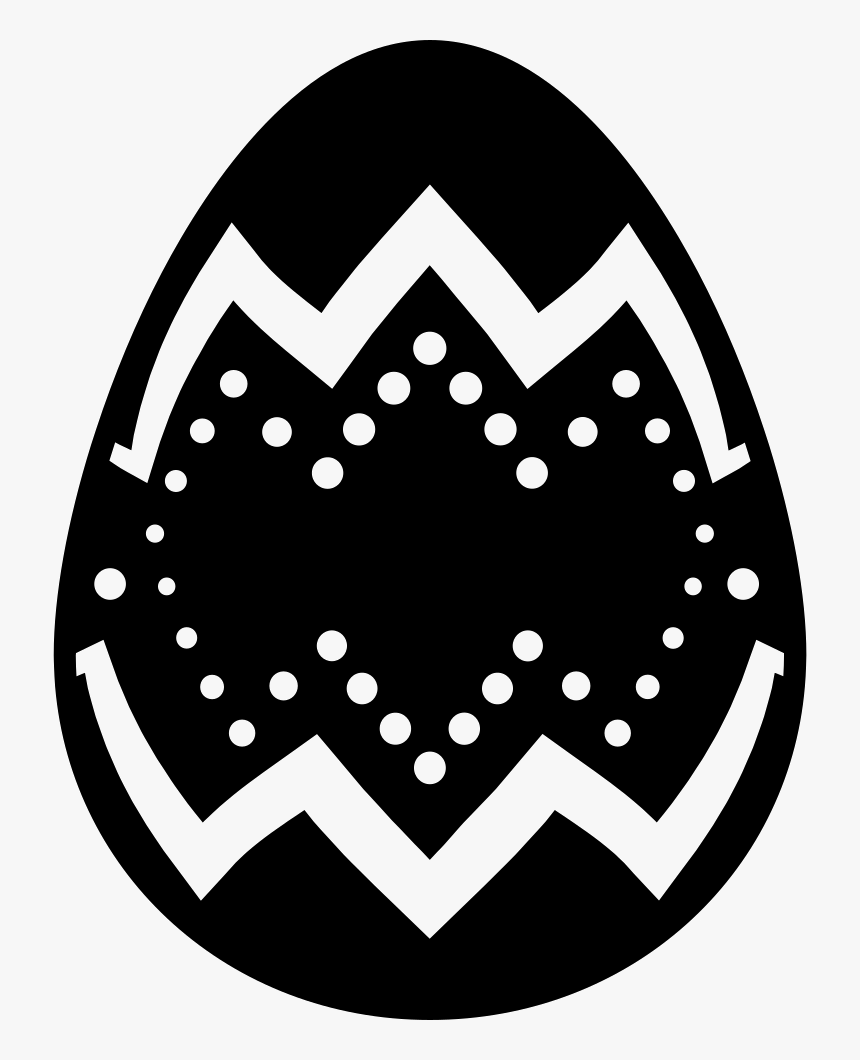 Easter Egg Of Dark Chocolate With Zig Zag And Dots - Huevo De Pascua Negro Png