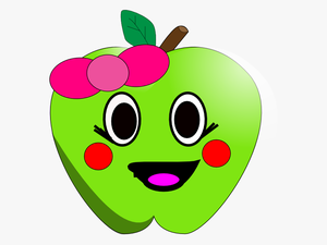 Happy Apple Clipart Vector Library Library Happy Apple - Cute Apple Clip Art