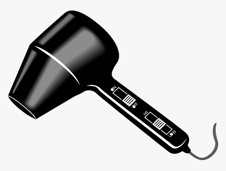 Blow Dryer Clipart Black And Whi