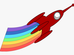 Rainbow Rocket Clip Arts - Rocket Ship Rainbow Rocket