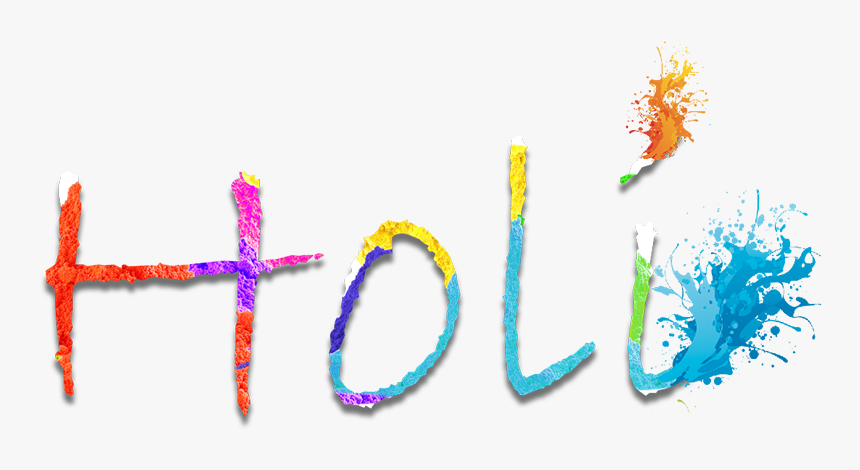 Color Text Effect Holi Free Png 