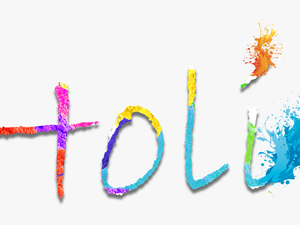 Color Text Effect Holi Free Png Hq Clipart - Holi Background And Png Text