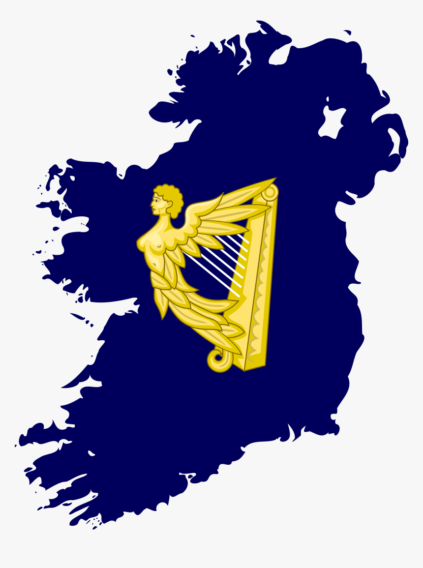 Flag Map Of Kingdom Of Ireland -
