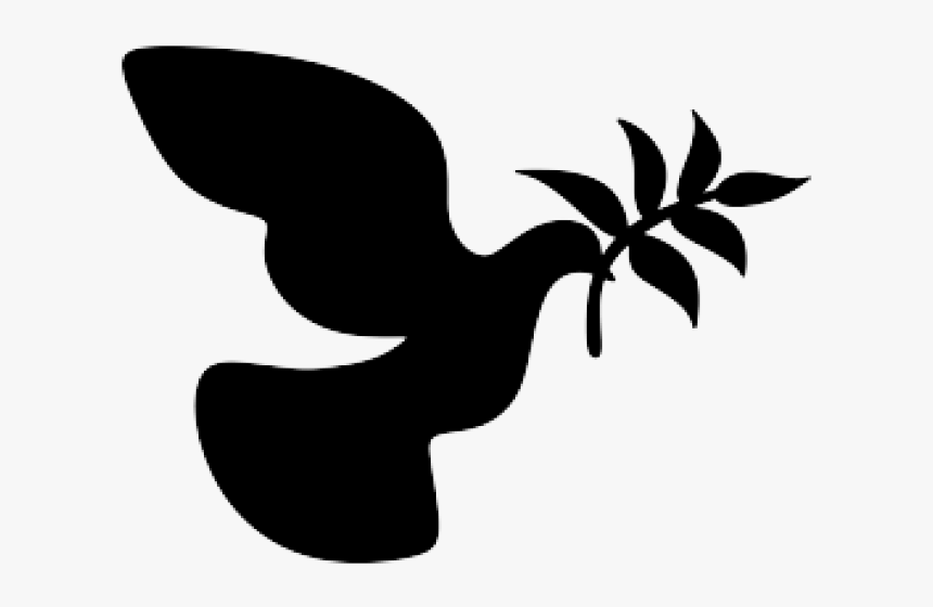Transparent Dove Clipart Black And White - Silhouette Of Peace