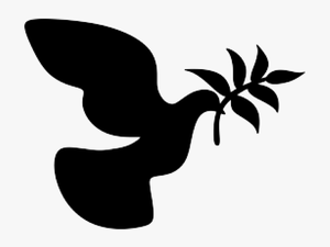 Transparent Dove Clipart Black And White - Silhouette Of Peace