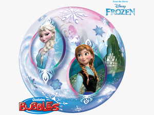 Frozen Bubble Balloon Anna & Elsa - Round Frozen Olaf Stickers