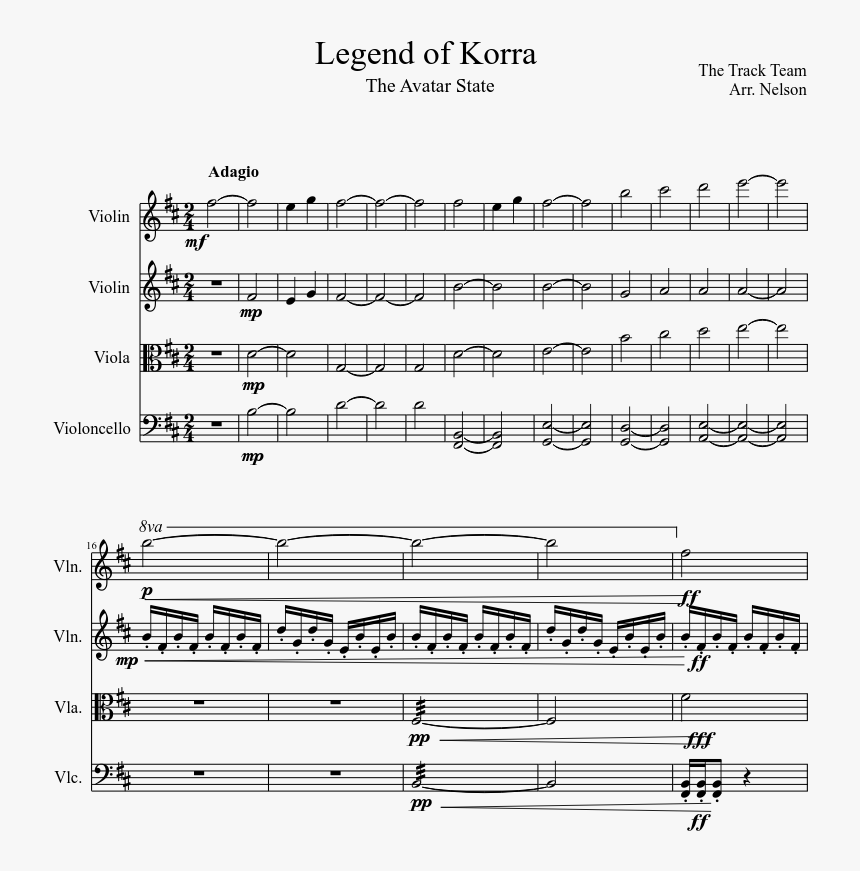 Avatar Legend Of Korra Sheet Music