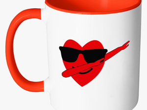 Heart Emoji Dabbing For Valentine S Day Mugs Accent - Mug