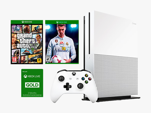 Xbox One S 1tb Console Gta V Fifa 18 3 Months Live - Xbox One S 1 Tb