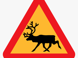 Clip Art Ryanlerch Warning Reindeer Roadsign