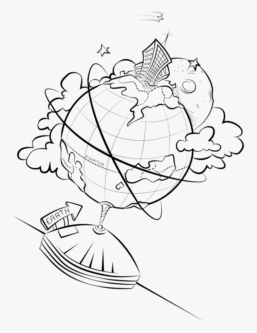 Transparent Globe Drawing Png - 