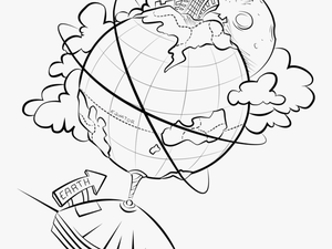 Transparent Globe Drawing Png - Earth Drawing