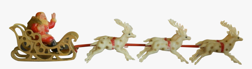 Sleigh Clipart Christmas Sleigh Ride - Santa And Reindeer Diy Decoration